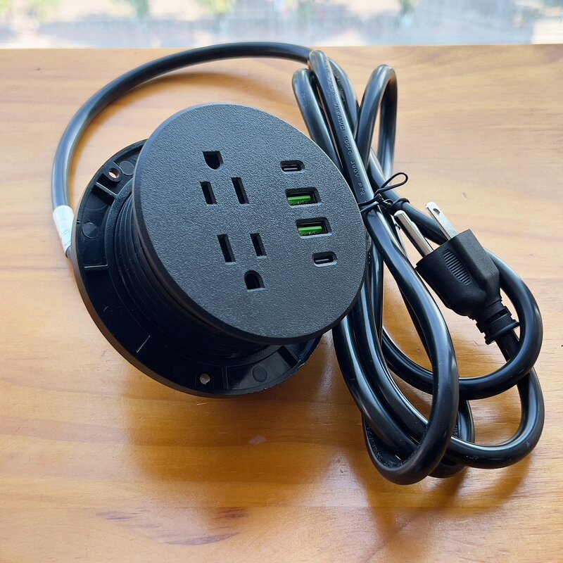 Embedded Desktop Power Grommet Manufacturer - Wholesale 65W USB Socket Mini Round Desk Grommet Power Socket