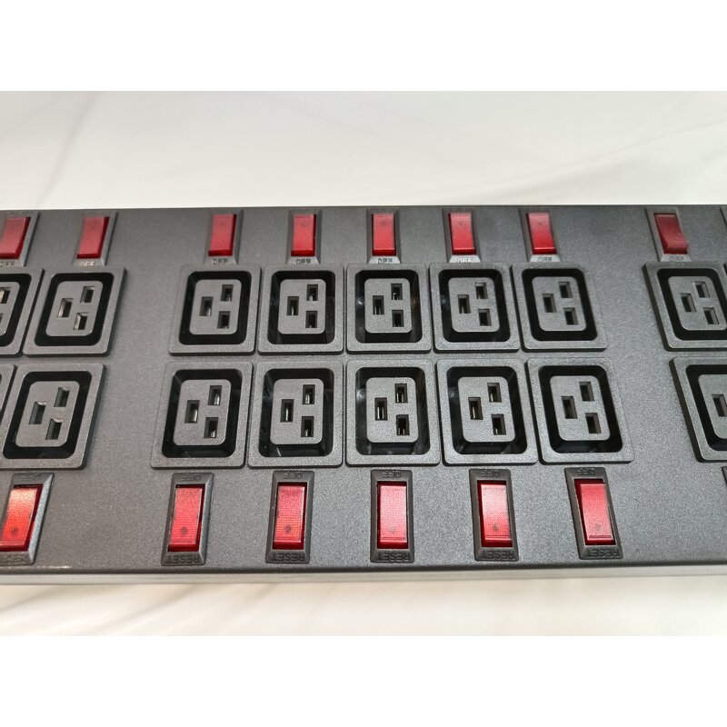 PDU Socket Industrial Grade Manufacturer - Factory-specific Length Customized 30-position C19 Smart Power Socket High Power Multi-plug Overload