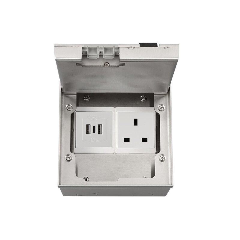 Stainless Steel Floor Socket Box Manufacturer - Marble Model Concealed Pop-up Electrical Socket Outlet Grounding Socket