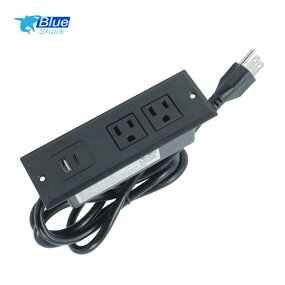 Outlet with USB Fast Charge Manufacturer - US Power Strip Office Furniture Hidden Recessed Mounted Rectangular Socket USB-C