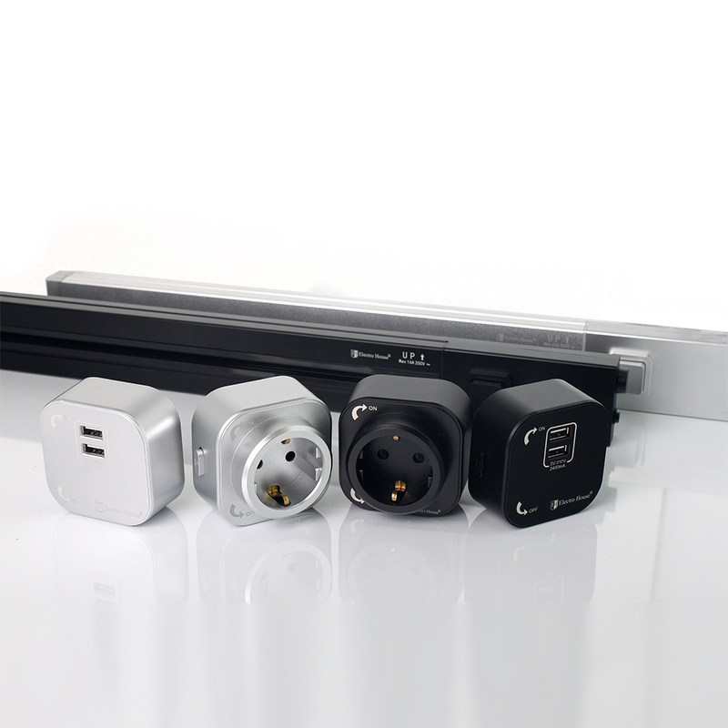 Hidden Wall Power Track Outlet Manufacturer - High Quality with Removable Electrical Outlets Desktop Track Rail System