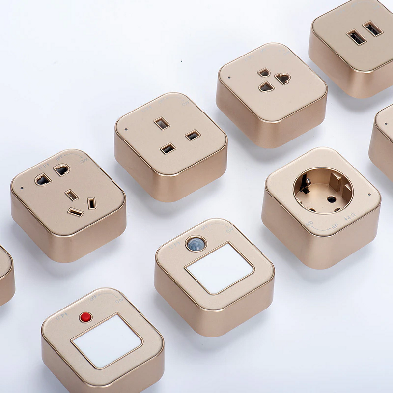 Aluminum Wall Track Socket Manufacturer - EU Movable Modular Power Rail Plug Multi-Functional Track Rail System