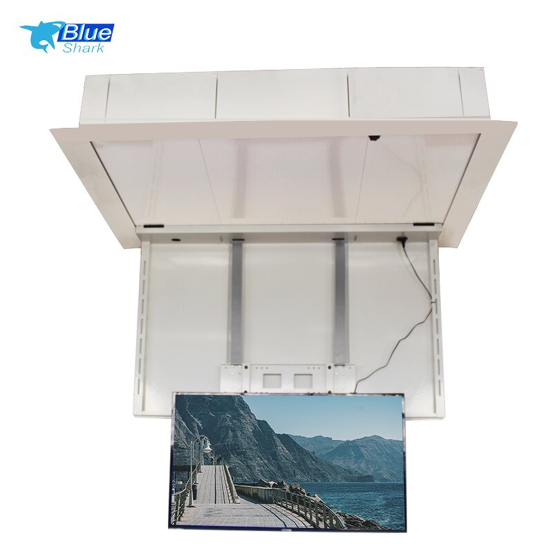 Motorized Remote Control Drop Flip Down Ceiling TV Stand Manufacturer - New Product Stainless Steel 32-65 Inches