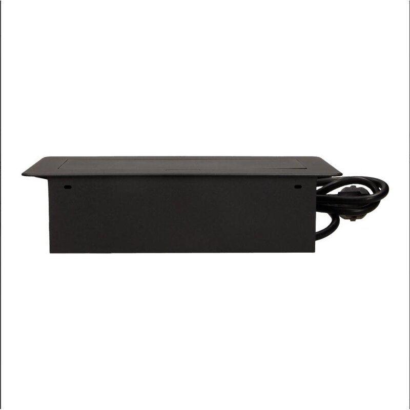 Flush-fitting Furniture Pop-up Socket Manufacturer - EU Standard with Two USB Chargers in Tabletop Power 1.5m Cable