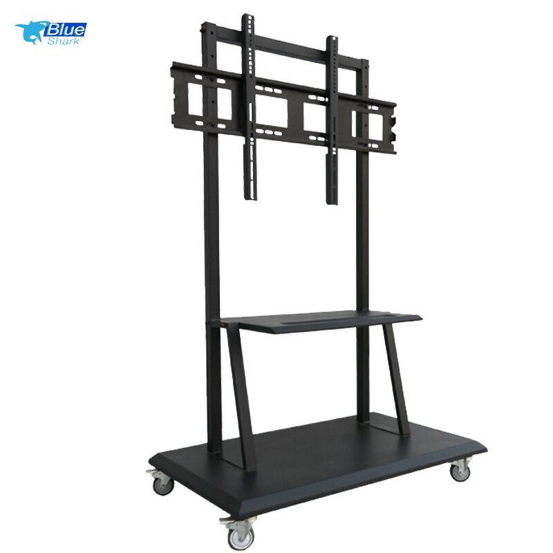 Modern Mobile TV Floor Stand Manufacturer - for 75" TV 65" Display Stand with Pedestal Furniture for Living Room TV Trolley Cart