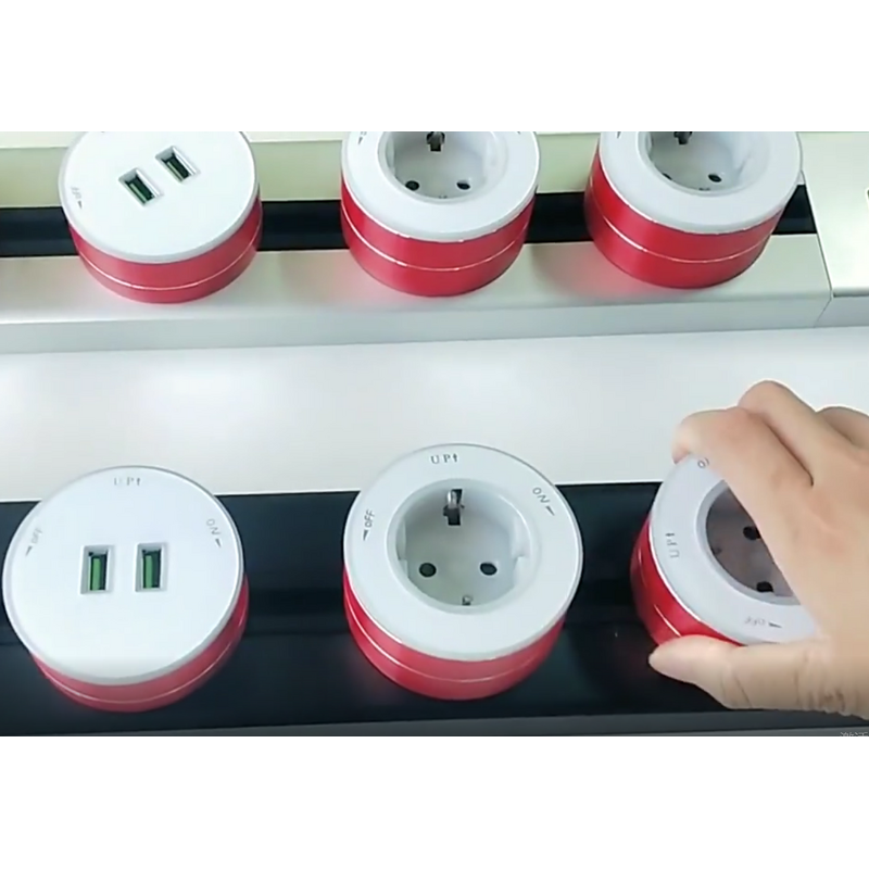 Hidden Wall Power Track Outlet Manufacturer - High Quality with Removable Electrical Outlets Desktop Track Rail System