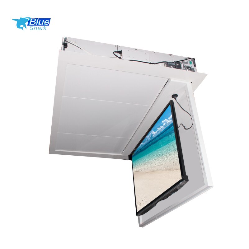 32-75 Inch TV Exclusive High-end Central Control Electric Pop-up Ceiling TV Lift Manufacturer - Flip-up Ceiling TV Mount for Meeting Room