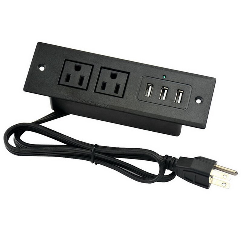 Tabletop Recessed Power Strip Socket Manufacturer - Flush Insert Table Mounted for Tabletop Sofa Cabinet Nightstand Socket