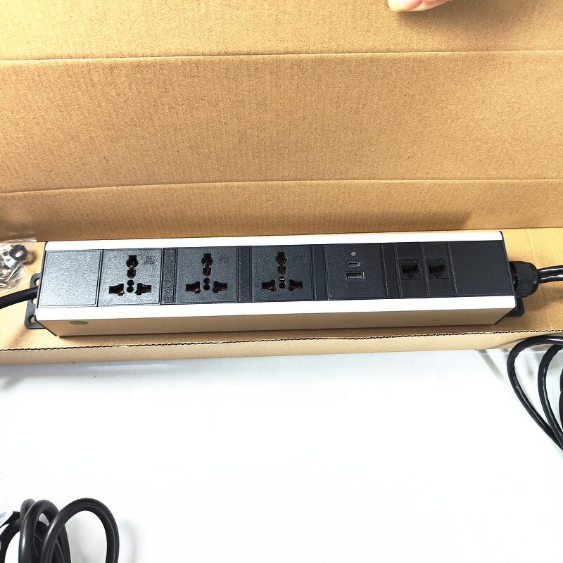 Customize Smart Aluminum Alloy Power Strip Manufacturer - 3 Universal Power Rack Mount PDU Power Distribution Unit Socket with USB-C 22RJ45
