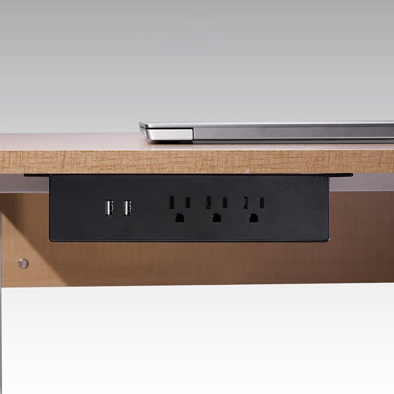 ABS Hanging Desk Socket Manufacturer - Multifunctional 3 Outlets 10A with 2 USB Ports Tabletop Socket