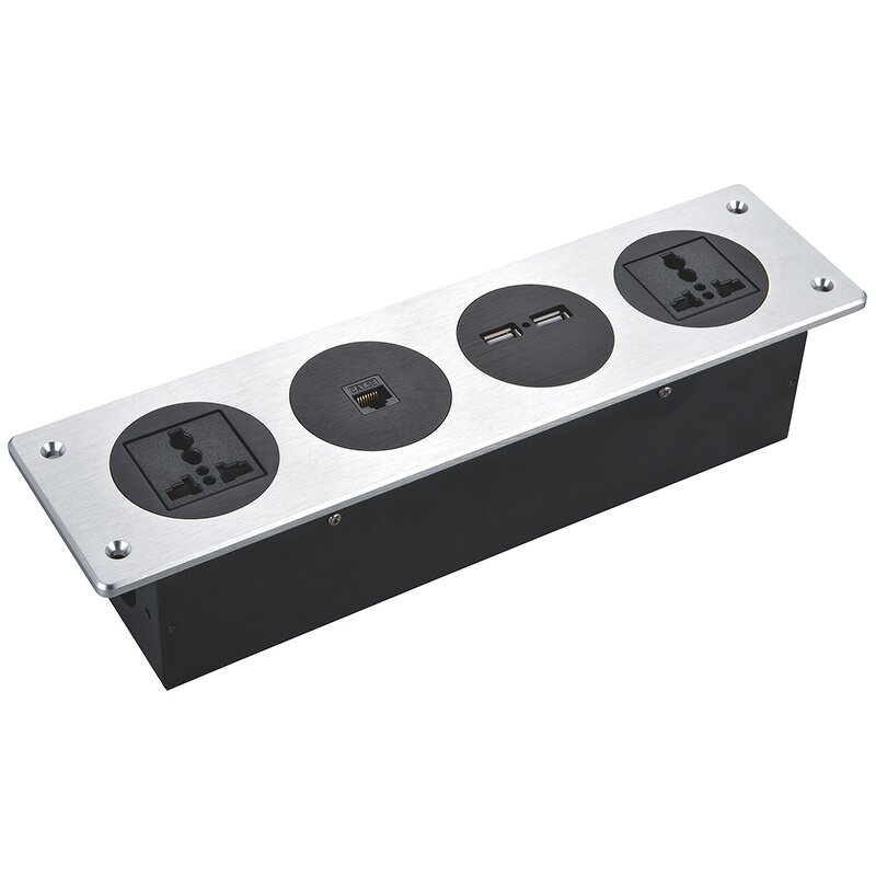 Desktop Wireless Charger Power Socket Manufacturer - New Style Sliding Cover Table Electric Outlet