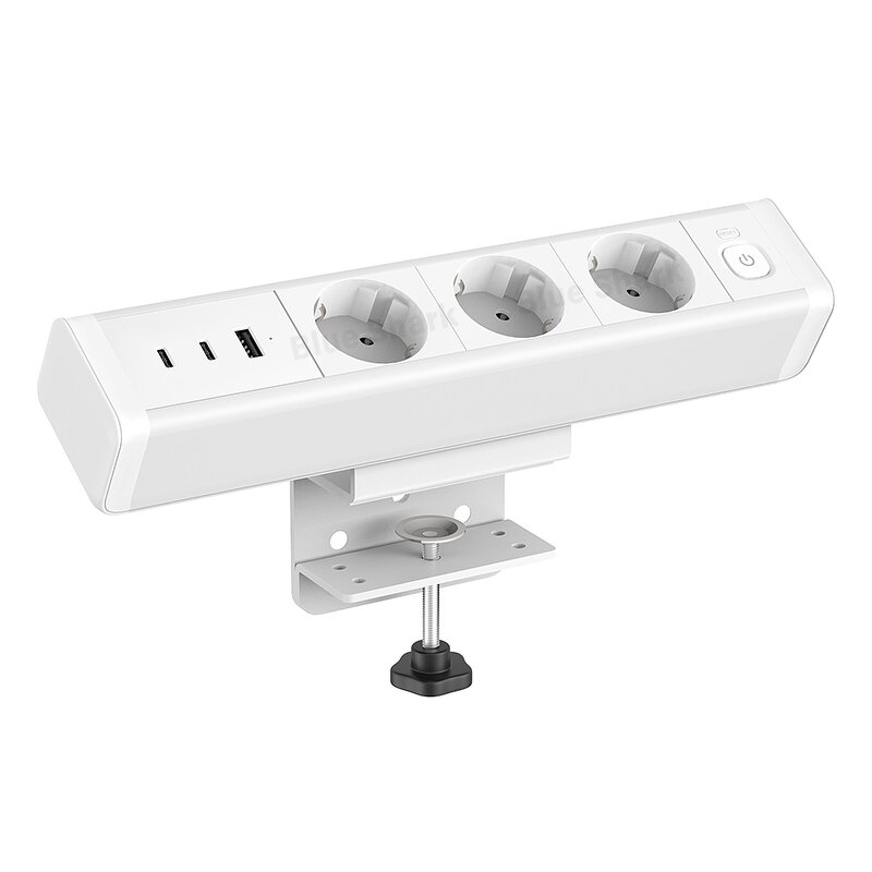 White Porcelain Plugs Sockets Manufacturer - 65W Quick Charge Desktop Embedded Power Strip