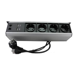 UK/EU Power Plug Manufacturer - Office Room Under Table Desk Interconnection Box Extension Connection Bar Socket