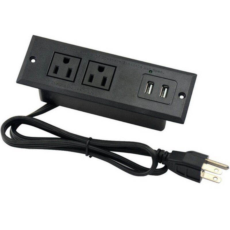 Tabletop Recessed Power Strip Socket Manufacturer - Flush Insert Table Mounted for Tabletop Sofa Cabinet Nightstand Socket