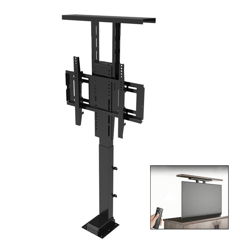 Hidden TV Lift Cabinet Manufacturer - Electrically Height-Adjustable TV Bracket for 32-70 Inches TV with Remote Control