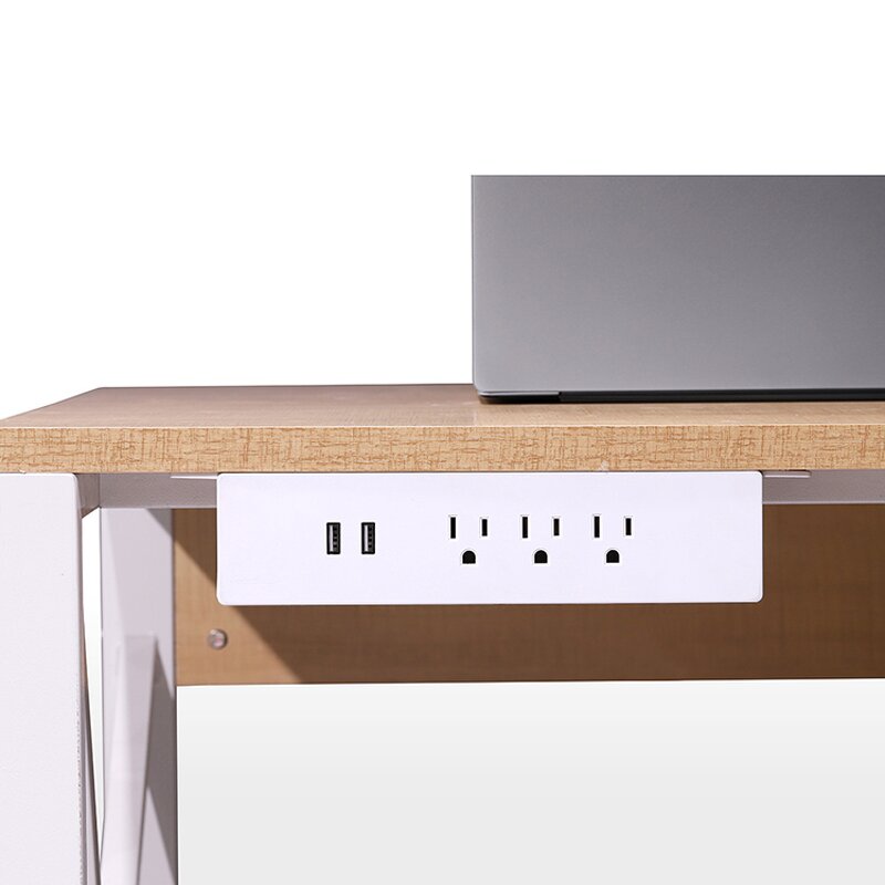 ABS Hanging Desk Socket Manufacturer - Multifunctional 3 Outlets 10A with 2 USB Ports Tabletop Socket