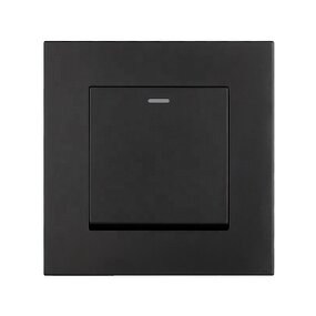 Black Aluminum Alloy Single Control Touch Panel Manufacturer - Push Button Smart Modern Electric Wall Switch for Home