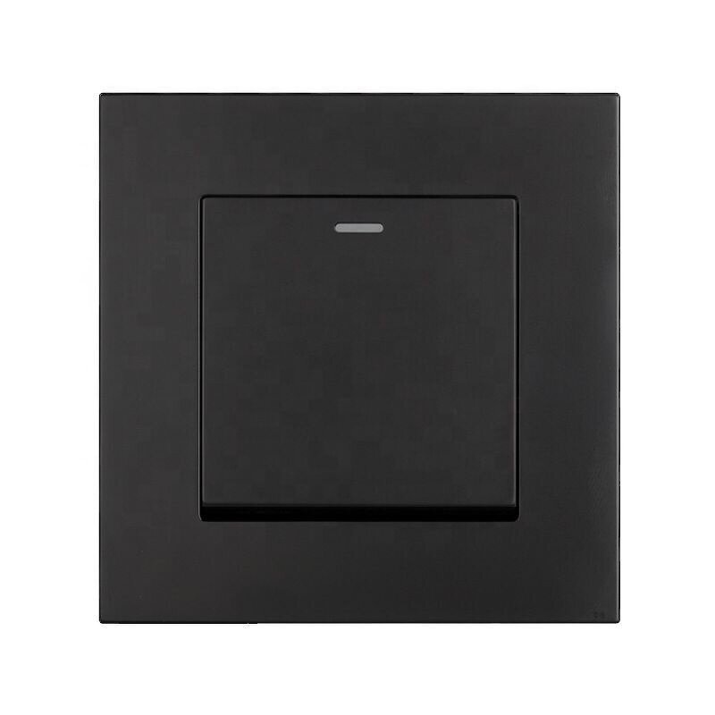 Black Aluminum Alloy Single Control Touch Panel Manufacturer - Push Button Smart Modern Electric Wall Switch for Home