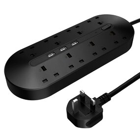 Extension Power Socket Manufacturer - In Stock with USB Ports 3 USB Ports Standard UK Socket Power Strip 3000W 13A