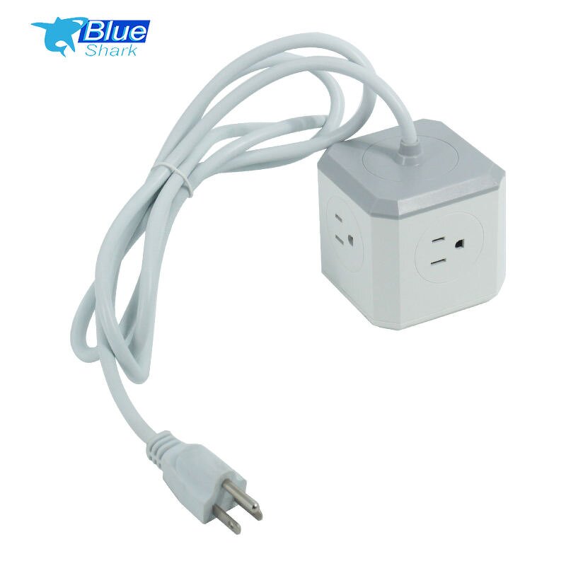 Power Cube Extension Socket Manufacturer - with 3 Outlets and 3 USB Chargers for US Plug Use