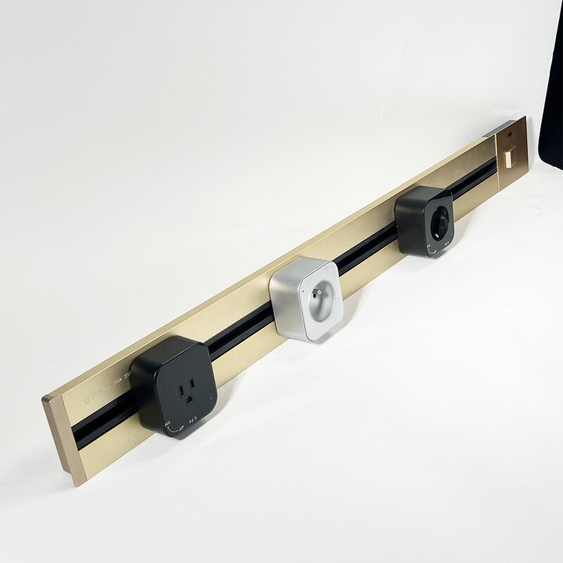 Wall Mount Power Strip Manufacturer - 50/80/100CM AC Outlet Adapters for Kitchen Office Removable Electric Power Track Socket System