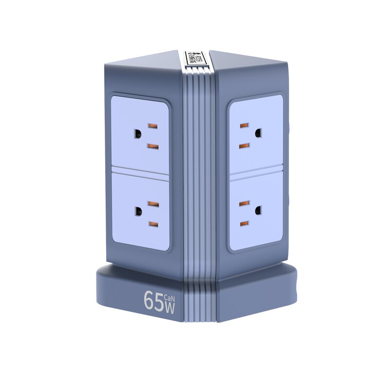 65W Power Outlets Tower-type Socket Manufacturer - Smart Home Office Power Desktop Socket Equipped with 65W Type-C Charger Tower Power Socket