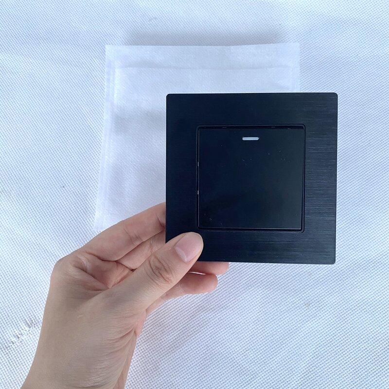 Black Aluminum Alloy Single Control Touch Panel Manufacturer - Push Button Smart Modern Electric Wall Switch for Home