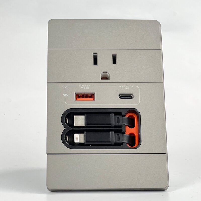 Best Sellers US AC Wall Electrical Socket Manufacturer - Surface Mount Electric 2 Type-C Charging Cable USB Controlled Power Socket