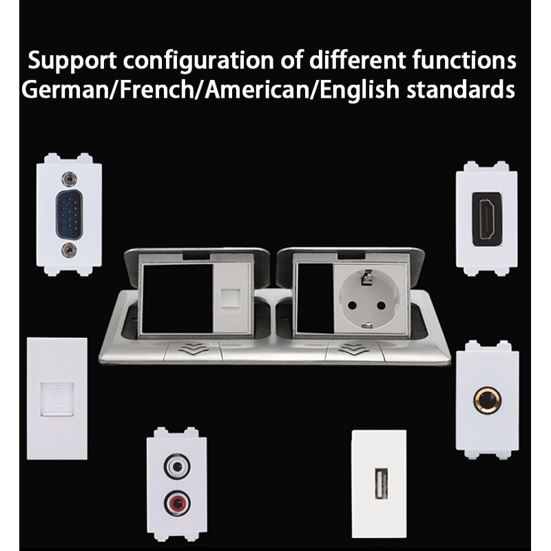Floor Socket Box Manufacturer - EU USA UK South Africa Dual Pop-Up Socket Power Grounding Socket Outlet