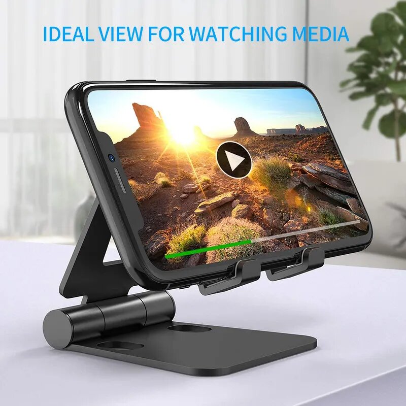 Aluminum Alloy Mobile Phone Holder Manufacturer - Lower Price Adjustable Portable Cellphone Stand Folding Mobile Phone Holder Used for iPhone