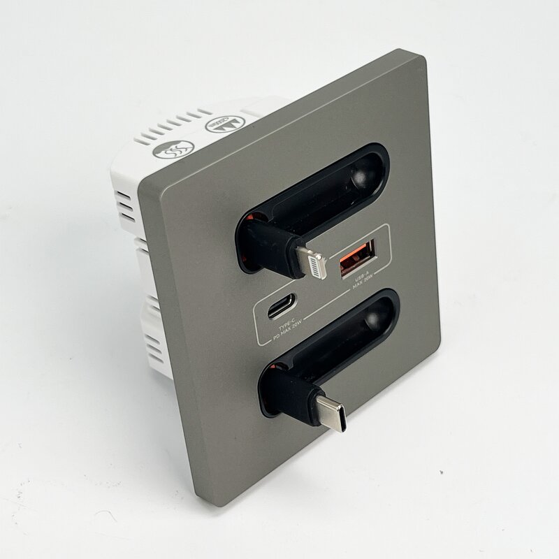 Universal 20W Fast Charging USB Wall Socket Manufacturer - with Charging Line Mobile Phone Charging Type-C Outlet