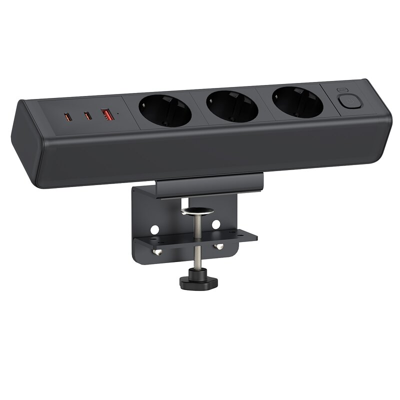 White Porcelain Plugs Sockets Manufacturer - 65W Quick Charge Desktop Embedded Power Strip