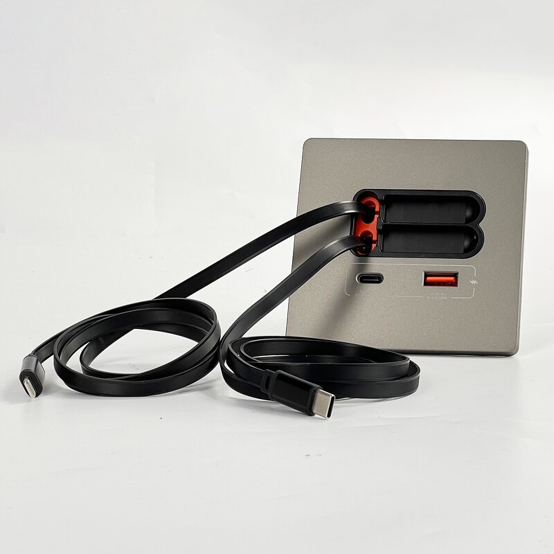 Innovative 2025 Multifunctional USB Socket Manufacturer - with Charging Line 20W Type-C Power Outlet Panel Wall Socket