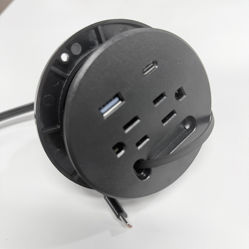 USB-C PD20W Fast Charging Station Manufacturer - Telescopic Data Cable for Smartphone 3 Inch Recessed Power Grommet