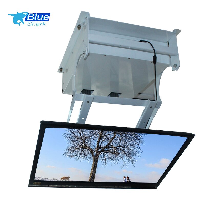 Flip Outward Remote Controlled Motorized Electric Ceiling TV Lifter Manufacturer - TV Mount for 32-75inch TV for Office Home Hotel Room