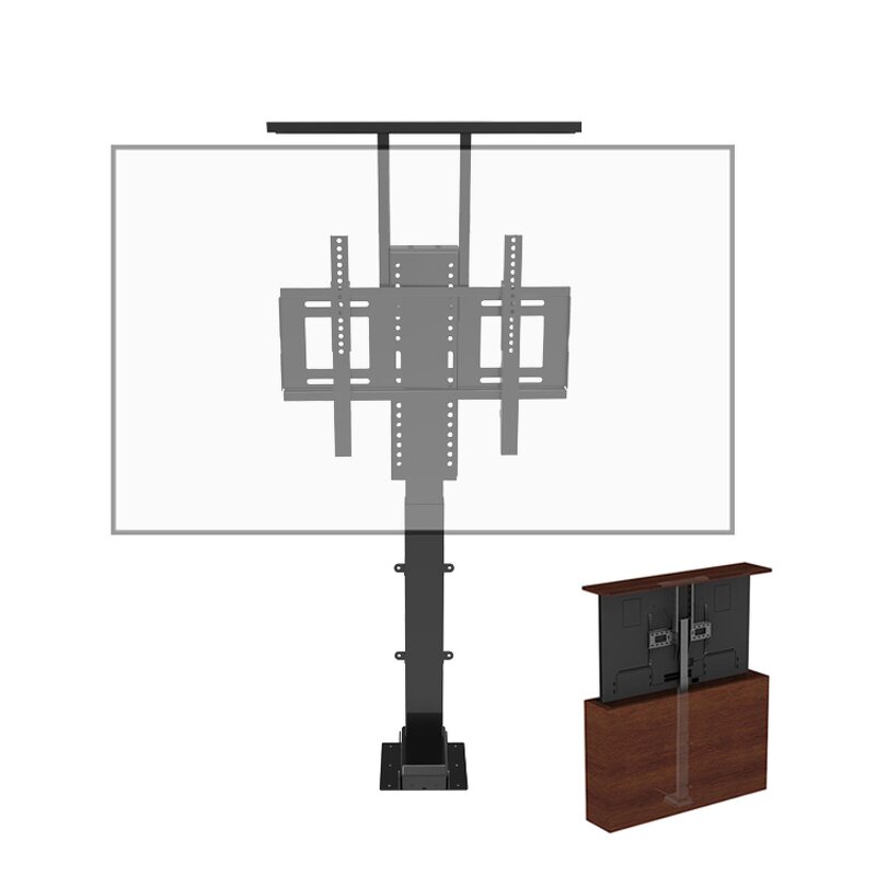 Hidden TV Lift Cabinet Manufacturer - Electrically Height-Adjustable TV Bracket for 32-70 Inches TV with Remote Control