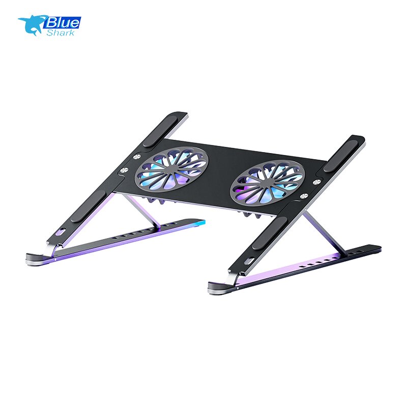 Aluminum Adjustable Laptop Stand Manufacturer - for Laptop Computer PC Netbook Tablet Support Notebook Stand Cooling Fan Pad Laptop Holder Base