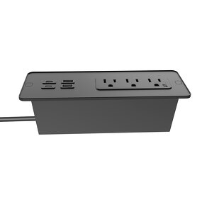 Desk Recessed Power Sockets Manufacturer - Embedded Desktop Power Strip with 4 USB Port Furniture Sofa Power Sockets