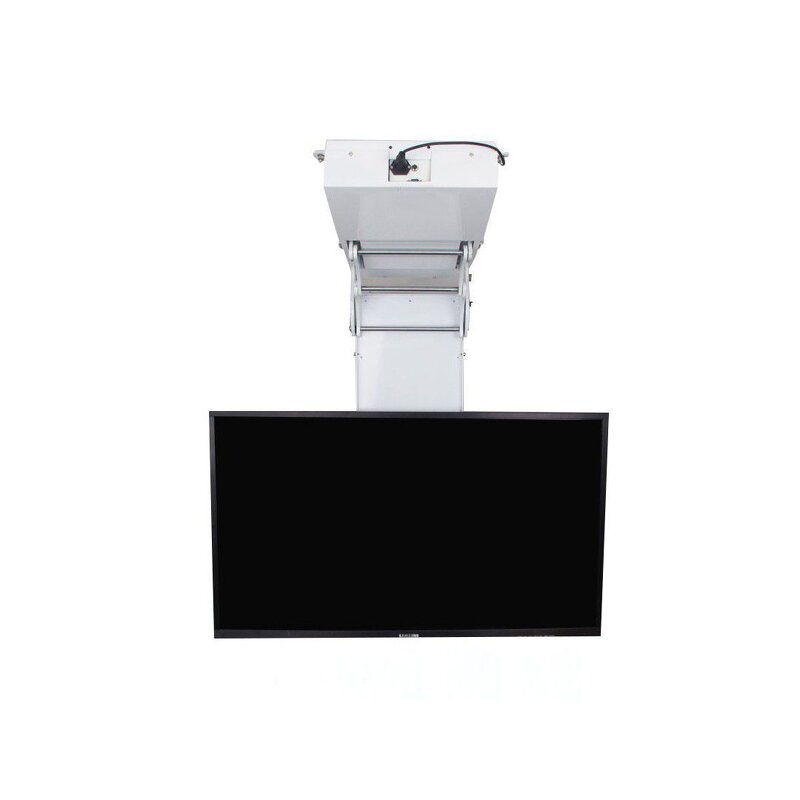 Factory Flip Inward Smart Automatic Ceiling TV Lift Manufacturer - 32-75inch TV Stand Conference Room Motorized Flip Down Ceiling TV Lift