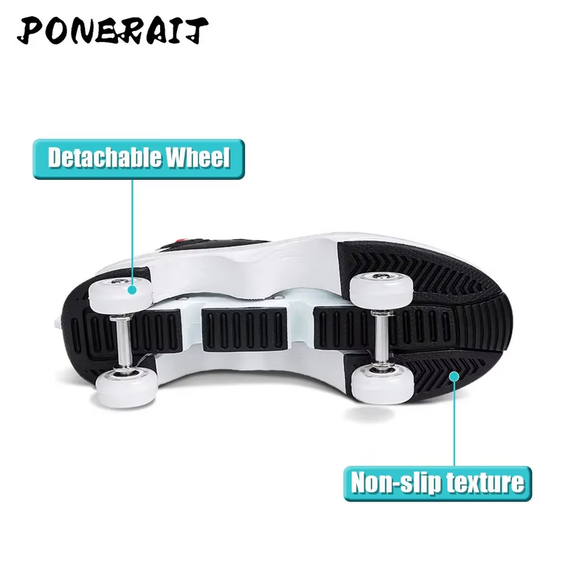 Roller Skates Manufacturer - Unisex 4-Wheel Outdoor Automatic Retractable PVC Lightweight