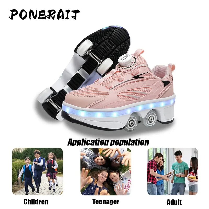 Roller Skates Manufacturer - Retractable Four-Wheel Outdoor Switchable Modes for Girls
