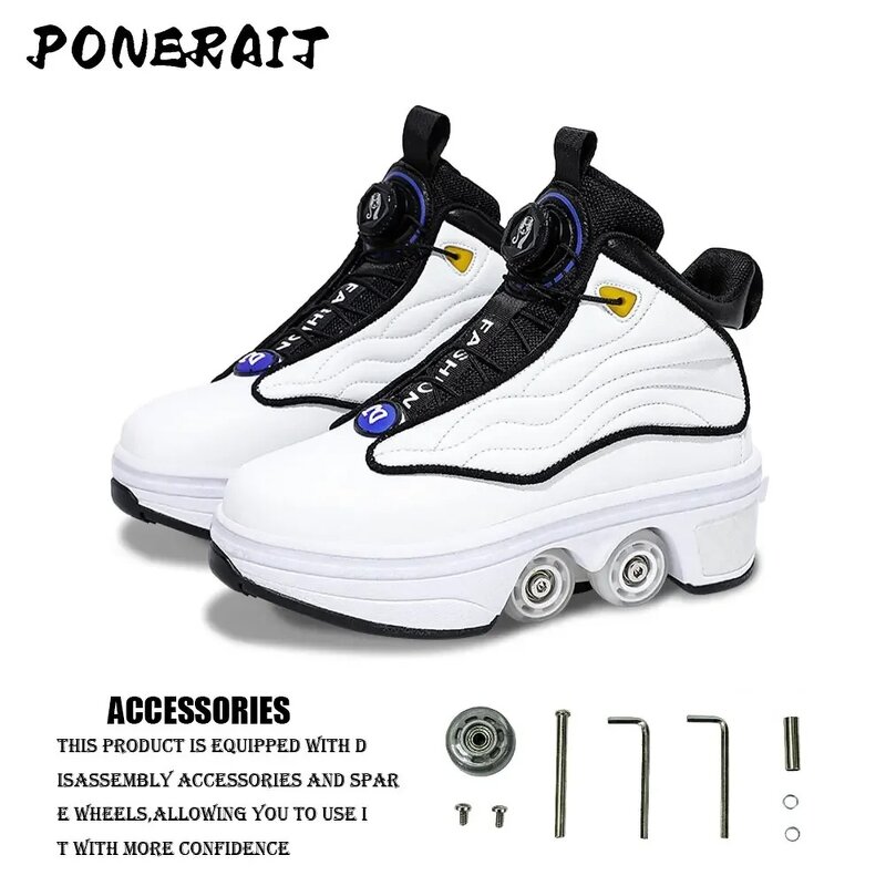 Roller Skates Manufacturer - Unisex Automatic Retractable 4-Wheel Mesh Winter Spring