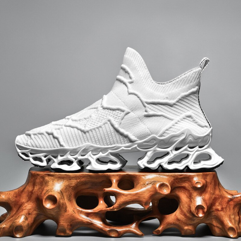 Sports Shoes Manufacturer - Unisex Flying Woven Breathable Blade EVA Midsole Rubber Outsole