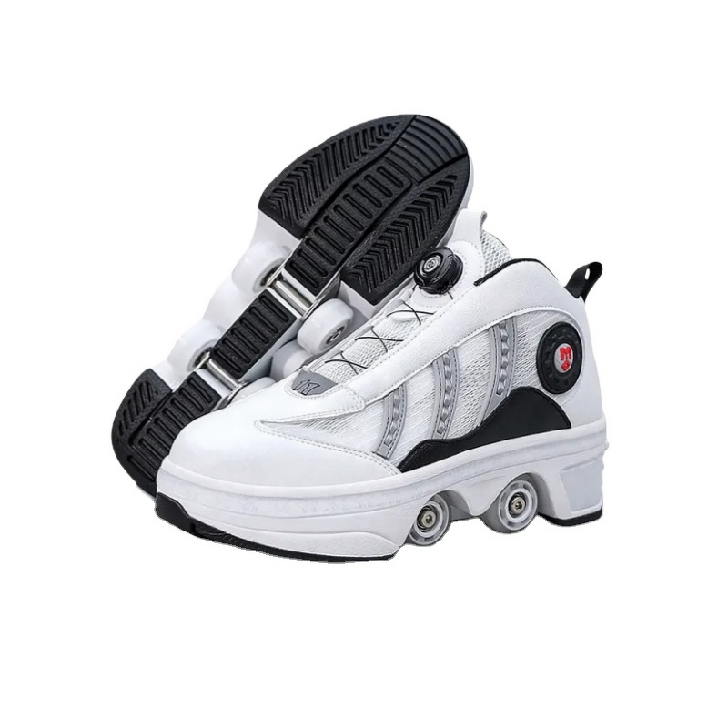 Roller Skates Manufacturer - Women's Professional 4-Wheel LED Detachable New Leather Wheels