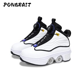 Roller Skates Manufacturer - Unisex Automatic Retractable 4-Wheel ABEC-7 Bearings Dual-Purpose