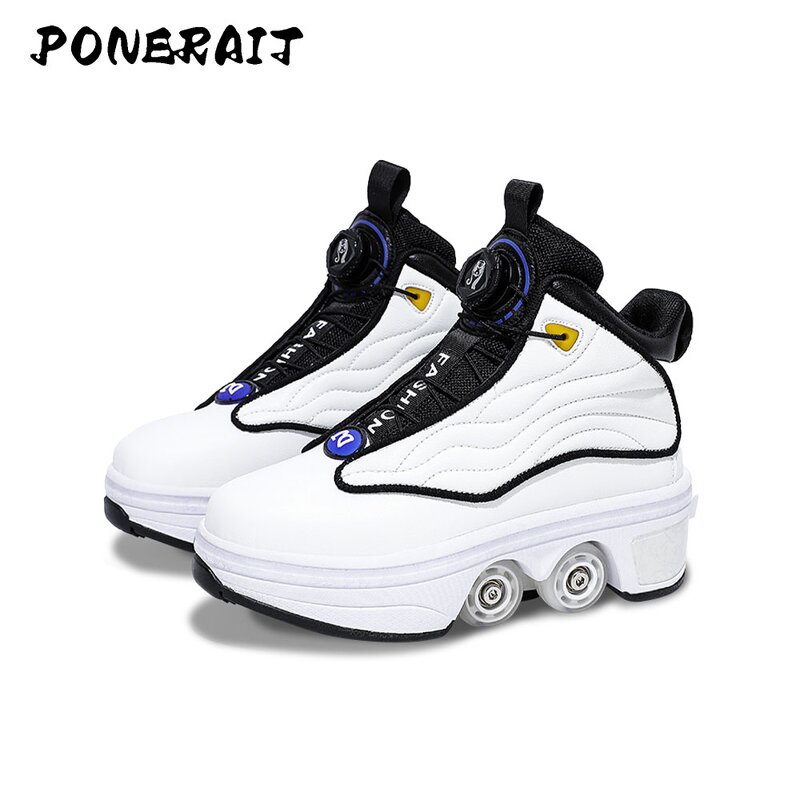 Roller Skates Manufacturer - Unisex Automatic Retractable 4-Wheel ABEC-7 Bearings Dual-Purpose