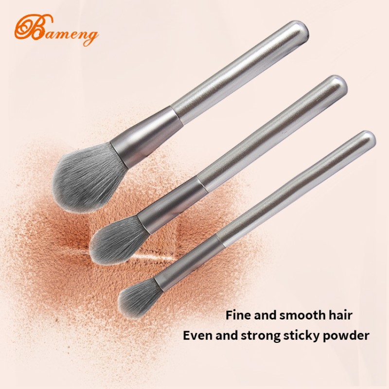Makeup Brush Set Supplier - 8 Pcs Silver With Case