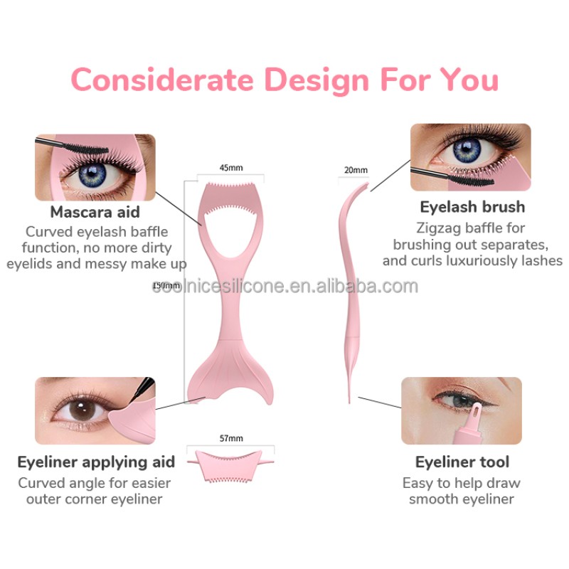 Eyelash Tools Supplier - 3 in 1 Mascara Shield Comb Guide