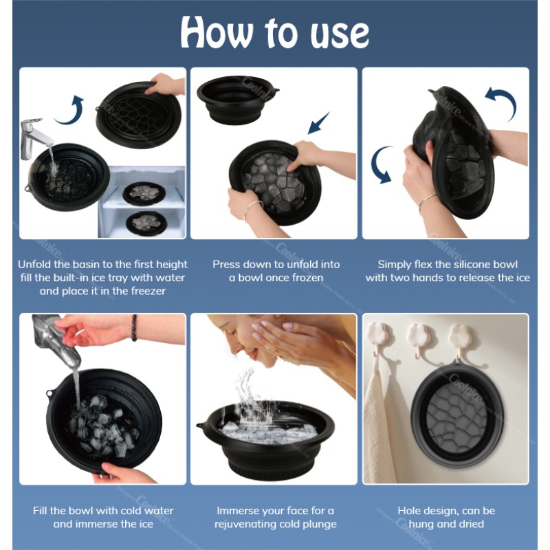 Skincare Tool Supplier - Cooling Collapsible Silicone Basin