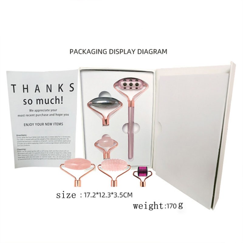 Jade Roller Kit Supplier - 6 in 1 Anti Aging Set